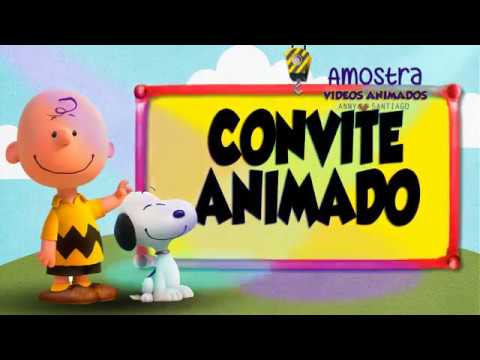 Convite Animado Snoopy Modelo 1 Convite Animado Snoopy Modelo 1