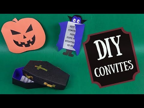 Como Fazer Convites Para Festa De Halloween (3 Modelos) Diy Como Fazer Convites Para Festa De Halloween (3 Modelos) Diy