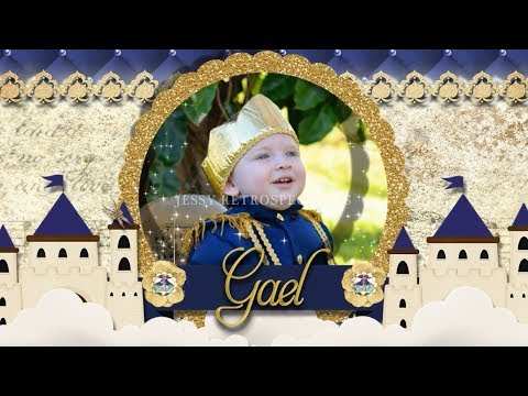 Convite Animado Realeza Azul E Dourado Menino Convite Animado Realeza Azul E Dourado Menino