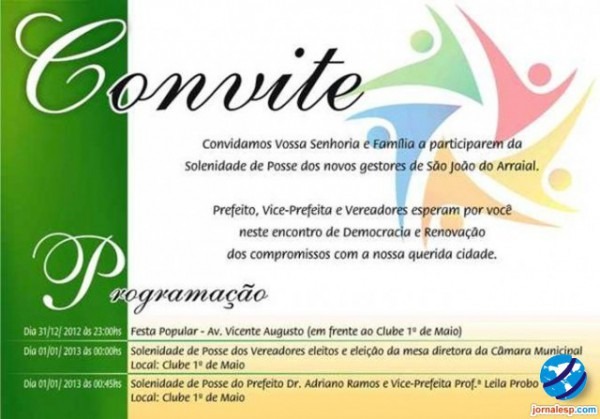 Jornalesp Com » Convite Posse Jornalesp Com » Convite Posse