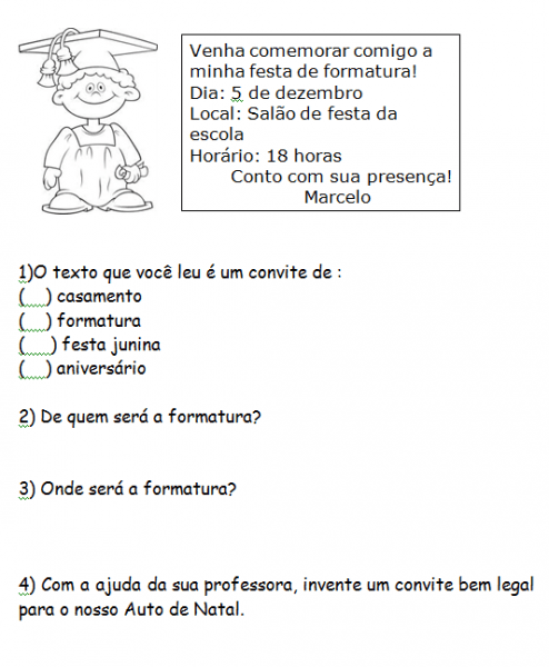 A Joaninha LelÃâ Trabalhando Com Convites E InterpretaÃÃo De A Joaninha LelÃâ Trabalhando Com Convites E InterpretaÃÃo De