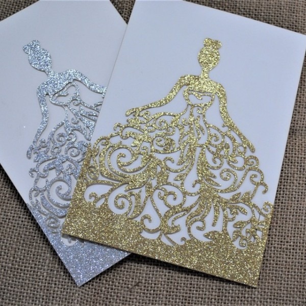 Laço Luxo Rosa Convites De Casamento Delicado Design New Glitter Laço Luxo Rosa Convites De Casamento Delicado Design New Glitter