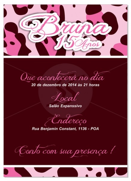 Convites Para 15 Anos M2728 Convites Para 15 Anos M2728