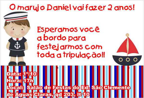 Menino Marinheiro Convite Aniversário No Elo7 Menino Marinheiro Convite Aniversário No Elo7