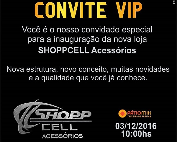 Convite Nova Loja Shoppcell Será Inaugurada Neste Sábado No Convite Nova Loja Shoppcell Será Inaugurada Neste Sábado No