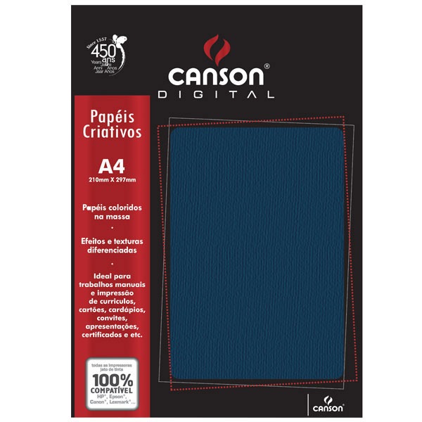 Papel Micro Cotele A4 180gr Azul Marinho 15 Folhas Papel Micro Cotele A4 180gr Azul Marinho 15 Folhas