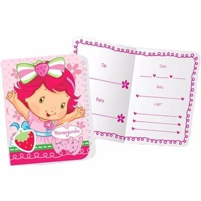 Convite De Aniversário Moranguinho Baby Poá Convite De Aniversário Moranguinho Baby Poá