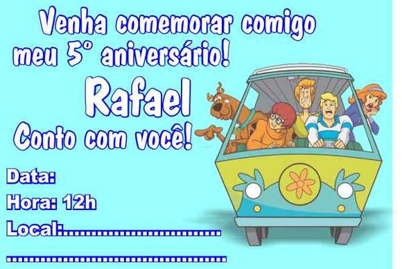 Scooby Doo Convite Aniversário No Elo7 Scooby Doo Convite Aniversário No Elo7