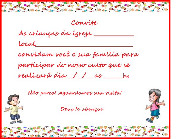 Crescendo Com Cristo Mais Modelos De Convites Para Culto Infantil Crescendo Com Cristo Mais Modelos De Convites Para Culto Infantil