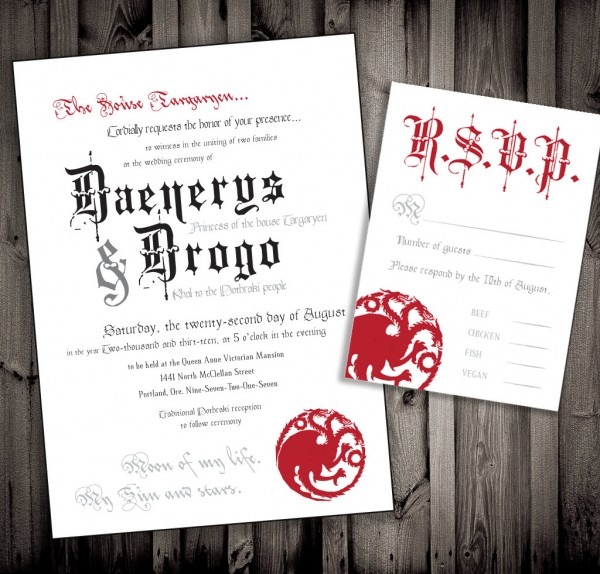 The Perfect Wedding Invite For Game Of Thrones Fans Fooyoh The Perfect Wedding Invite For Game Of Thrones Fans Fooyoh