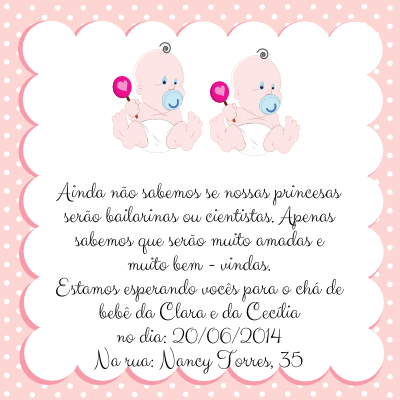 Chá De Bebê Gêmeas Chá De Bebê Gêmeas