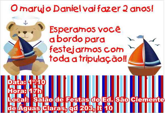 Ursinho Marinheiro Convite Aniversário No Elo7 Ursinho Marinheiro Convite Aniversário No Elo7