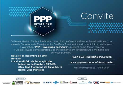 Convite Do Workshop Ppp â Investindo No Futuro Convite Do Workshop Ppp â Investindo No Futuro