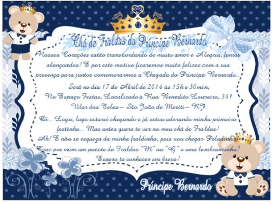 Convite Do Chá De Bebê Convite Do Chá De Bebê