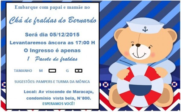 Convite Chá De Bebê Convite Chá De Bebê
