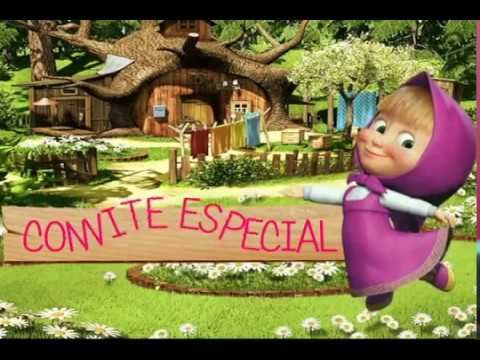 Convite Virtual Masha E O Urso Menina Convite Virtual Masha E O Urso Menina