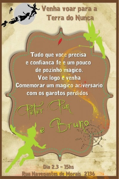 10 Convite Peter Pan Tinker Bell 10x15 Frete Gratis Ju Uva 10 Convite Peter Pan Tinker Bell 10x15 Frete Gratis Ju Uva