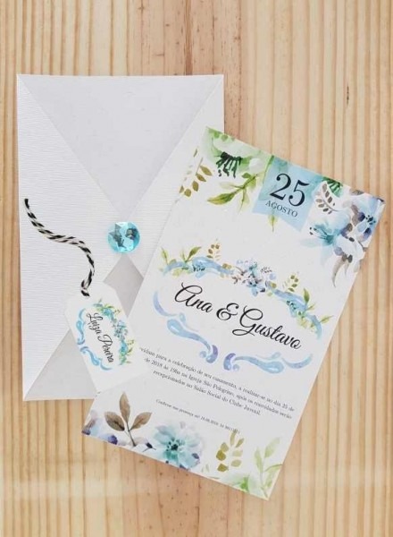 10 Convites De Casamento Aquarela 10 Convites De Casamento Aquarela