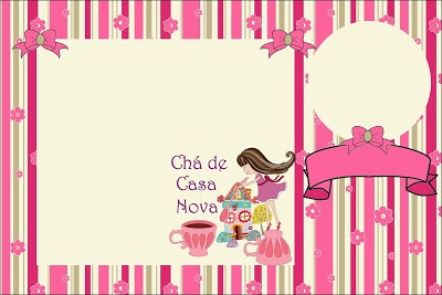 Chá De Casa Nova â Kit Completo Com Molduras Para Convites Chá De Casa Nova â Kit Completo Com Molduras Para Convites