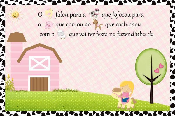 Convite Fazendinha Rosa 1 ⦠Convite Fazendinha Rosa 1 â¦