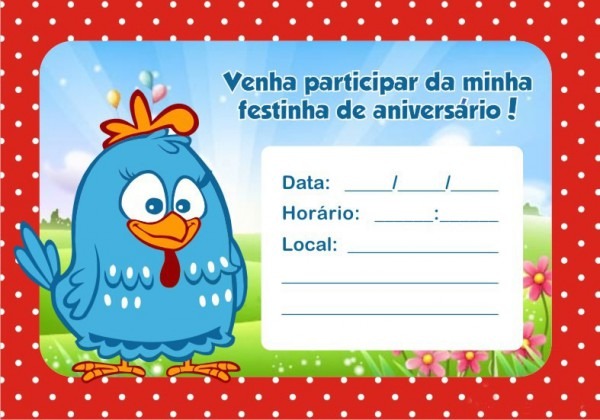 20 Convite Galinha Pintadinha Papel Fotografico 9x12cm 20 Convite Galinha Pintadinha Papel Fotografico 9x12cm