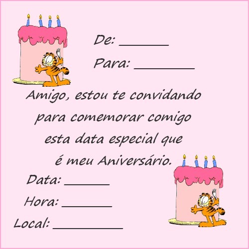 Convite De Aniversario Convite De Aniversario