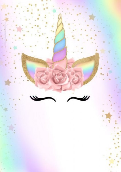 Convite Unicornio Gratis 2 Convite Unicornio Gratis 2