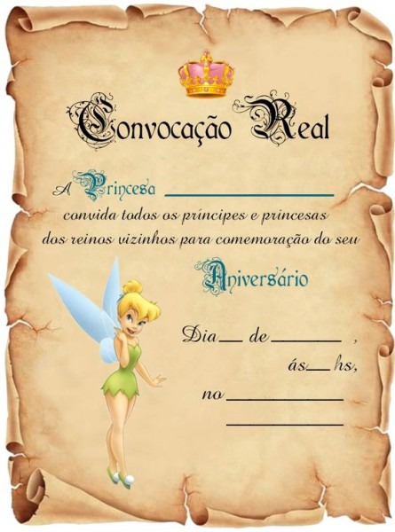 30 Convite Tinker Bell Sininho Pronta Entrega 30 Convite Tinker Bell Sininho Pronta Entrega