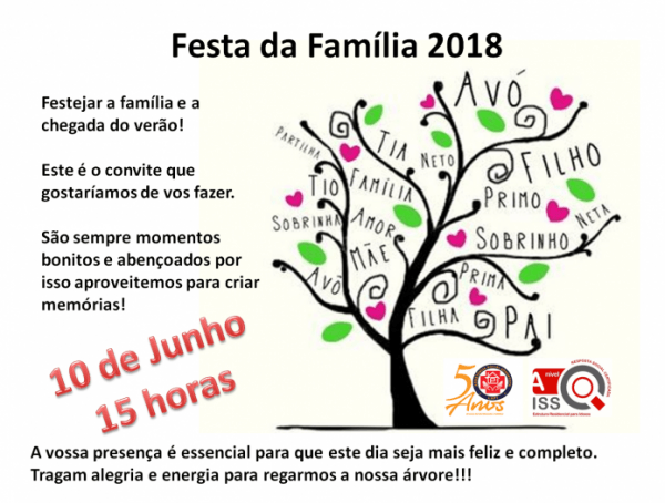 Festa Da FamÃlia 2018 â Convite Festa Da FamÃlia 2018 â Convite