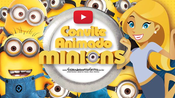 Convite Animado Virtual Minions Grátis Para Baixar Convite Animado Virtual Minions Grátis Para Baixar