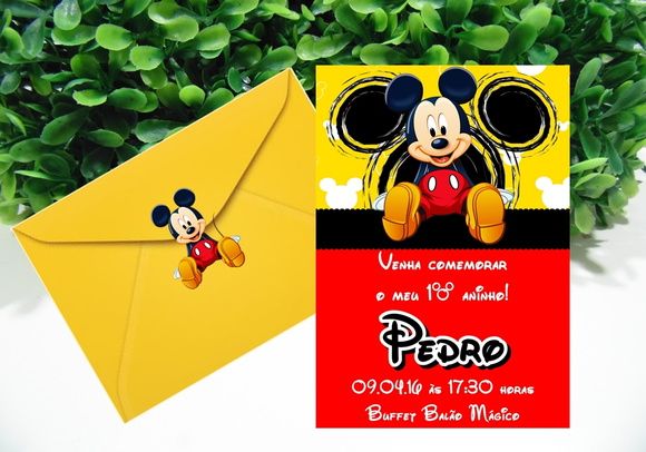 Convite Mickey Convite Mickey