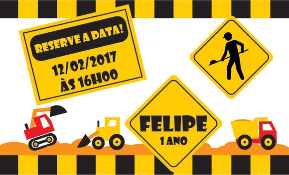 Convite E Save The Date Trator (digital) Convite E Save The Date Trator (digital)