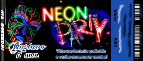50 Convite Ingresso Balada Festa Neon Anos 70 48hrs 50 Convite Ingresso Balada Festa Neon Anos 70 48hrs