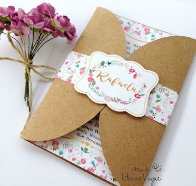 Convite Artesanal Para Casamento Ou Aniversário Infantil Ou 15 Convite Artesanal Para Casamento Ou Aniversário Infantil Ou 15