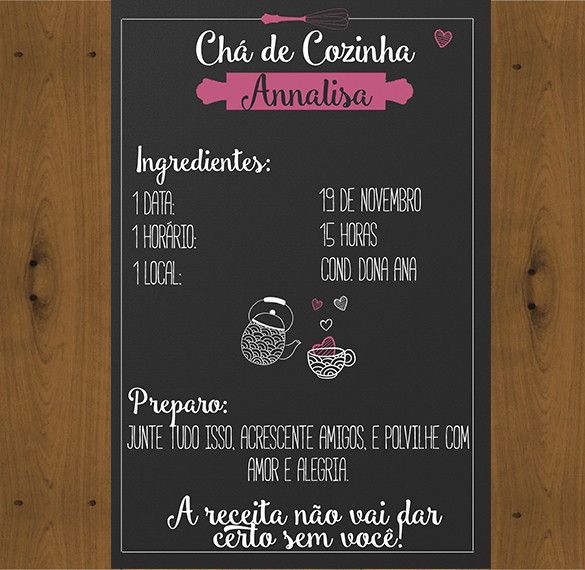 A Onda Agora à Chalkboard! Convite Digital Chalkboard Chá De Casa A Onda Agora à Chalkboard! Convite Digital Chalkboard Chá De Casa