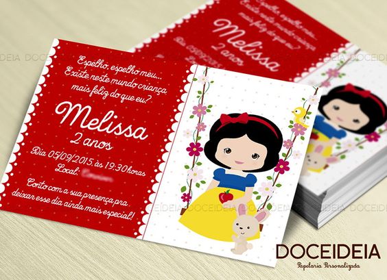Convite Da Branca De Neve Convite Da Branca De Neve