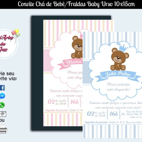 Convite Chá De Bebê Digital Convite Chá De Bebê Digital