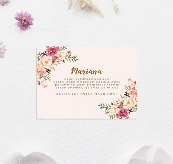 Convite Para Padrinhos De Casamento [arte Para Imprimir] No Elo7