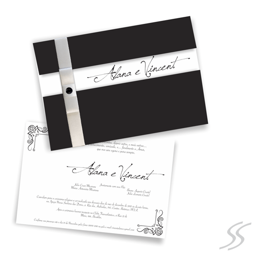 Convite De Casamento Black Diamond Convite De Casamento Black Diamond