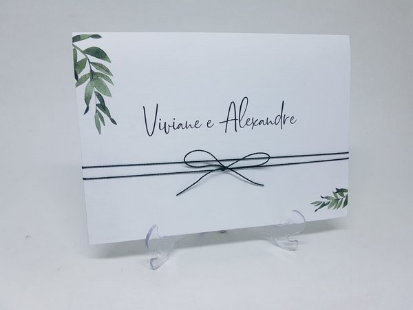 Convite Casamento Barato Folhas Convite Casamento Barato Folhas