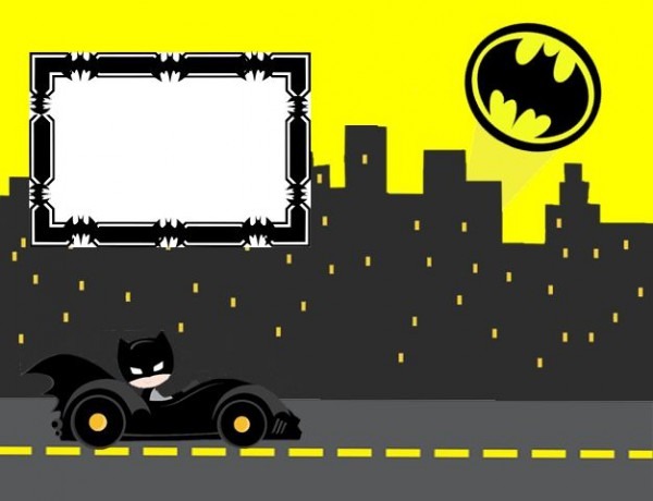 Batman En Amarillo Y Negro Invitaciones De Cumpleaños Para Batman En Amarillo Y Negro Invitaciones De Cumpleaños Para