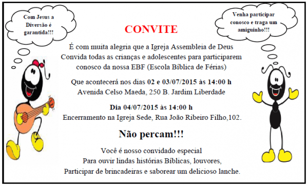 Convite Ebf Convite Ebf