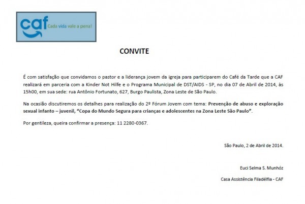 Convite Caf â Rede Social Penha Convite Caf â Rede Social Penha