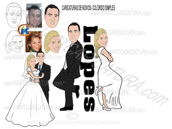 Caricaturas De Noivos Para Convite De Casamento Caricaturas De Noivos Para Convite De Casamento