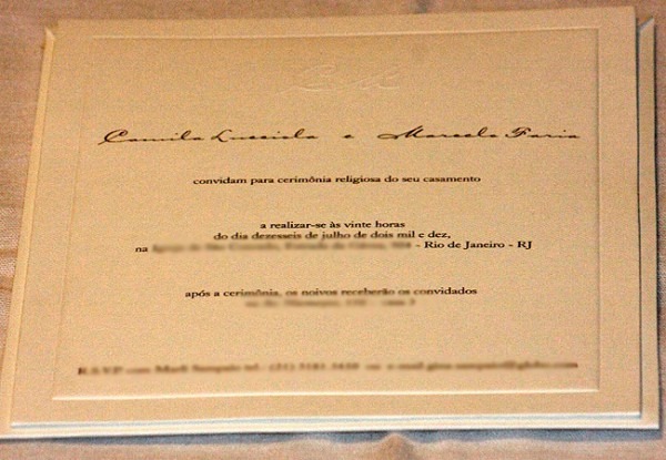 Convites De Casamento De Famosos Convites De Casamento De Famosos