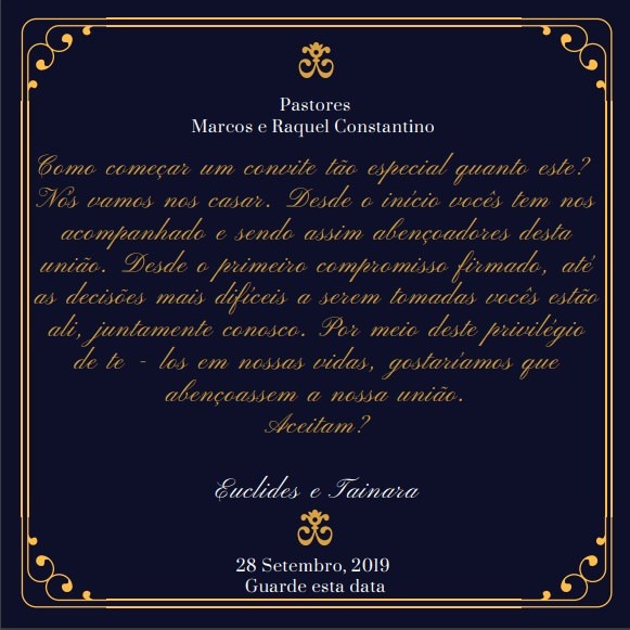 Convite Do Pastor Convite Do Pastor