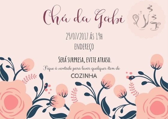 Convite Pro Chá Surpresa Da Minha Prima! Convite Pro Chá Surpresa Da Minha Prima!