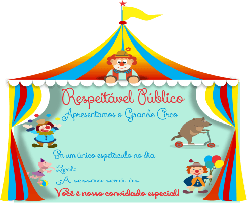 Molde De Convite Infantil Molde De Convite Infantil