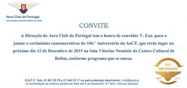 Convite E Programa Do 106 º Aniversário Aecp Convite E Programa Do 106 º Aniversário Aecp