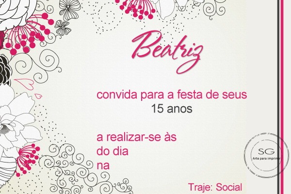 Convite 15 Anos No Elo7 Convite 15 Anos No Elo7